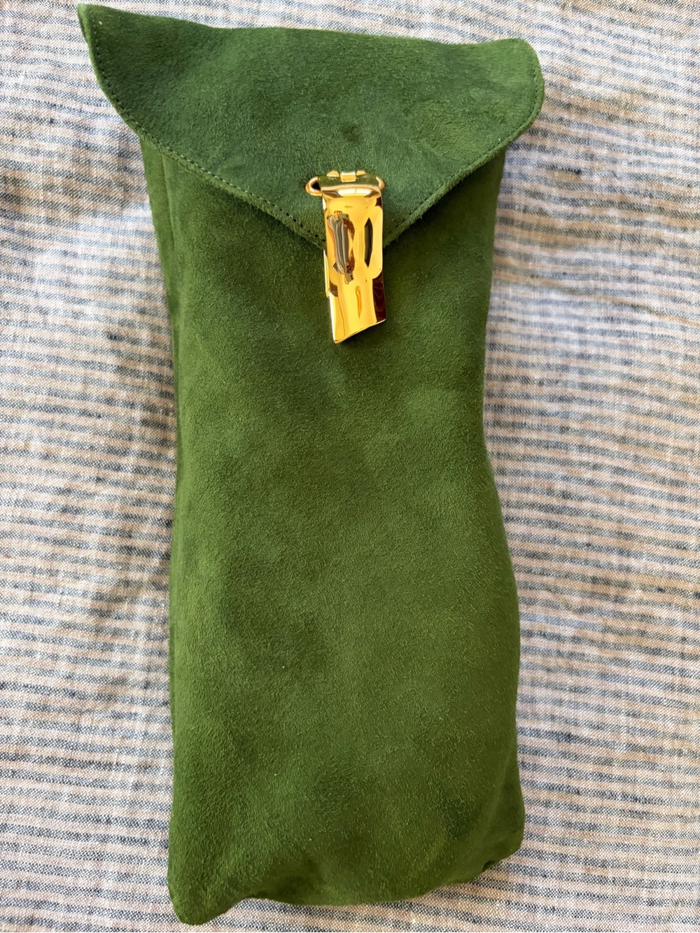 Brand New, never worn Charvet Green Suede Men’s Slip-On Loafers with Pouch - Picture 3 of 6